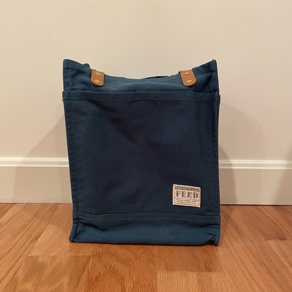 FEED Projects Canvas Market Tote (Sea Blue) - Picture 2 of 2